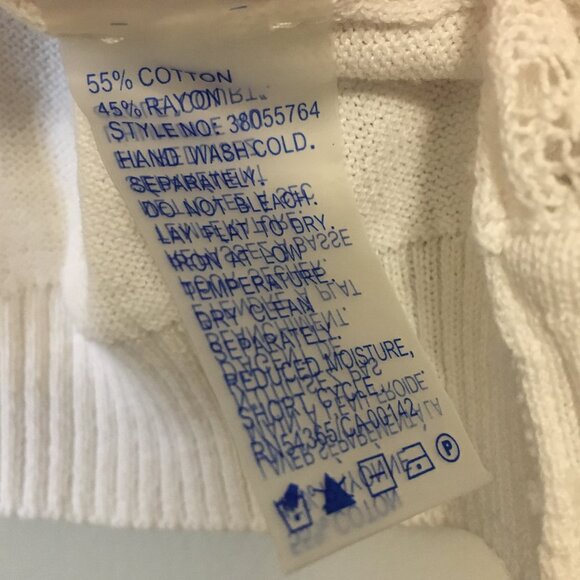 Cotton Rayon White Pointelle Knit Balletcore Bolero - Picture 6 of 12